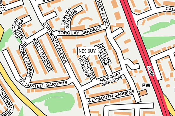 NE9 6UY map - OS OpenMap – Local (Ordnance Survey)