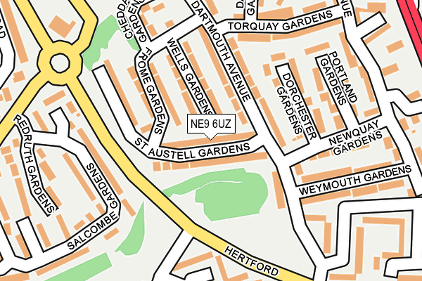 NE9 6UZ map - OS OpenMap – Local (Ordnance Survey)