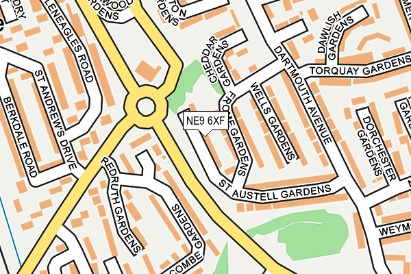 NE9 6XF map - OS OpenMap – Local (Ordnance Survey)