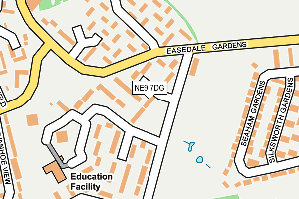NE9 7DG map - OS OpenMap – Local (Ordnance Survey)