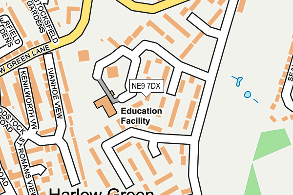 NE9 7DX map - OS OpenMap – Local (Ordnance Survey)