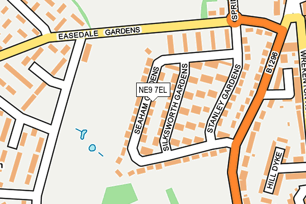 NE9 7EL map - OS OpenMap – Local (Ordnance Survey)