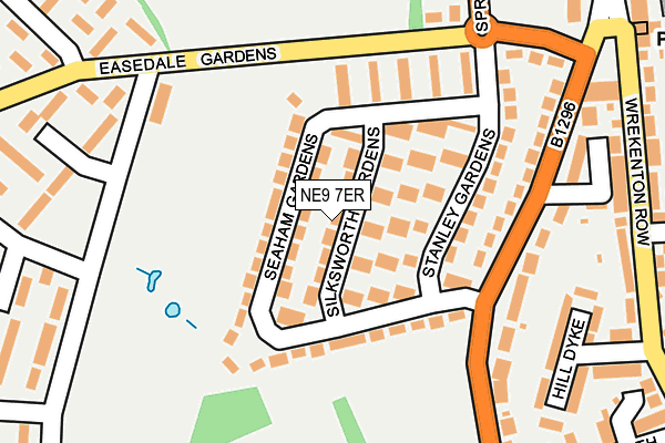 NE9 7ER map - OS OpenMap – Local (Ordnance Survey)