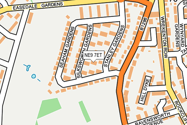 NE9 7ET map - OS OpenMap – Local (Ordnance Survey)