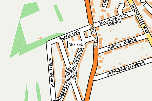 NE9 7EU map - OS OpenMap – Local (Ordnance Survey)