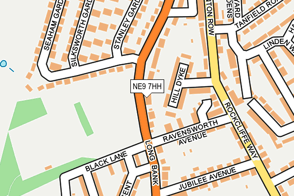 NE9 7HH map - OS OpenMap – Local (Ordnance Survey)
