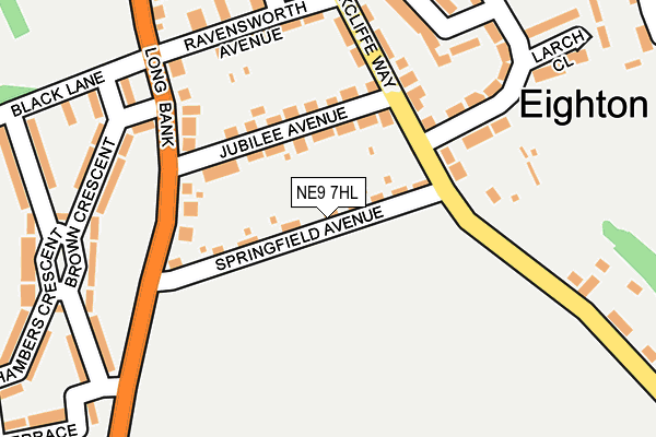 NE9 7HL map - OS OpenMap – Local (Ordnance Survey)
