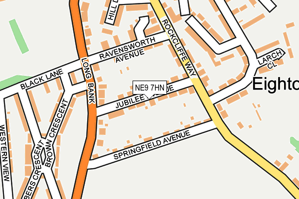 NE9 7HN map - OS OpenMap – Local (Ordnance Survey)