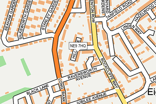 NE9 7HQ map - OS OpenMap – Local (Ordnance Survey)