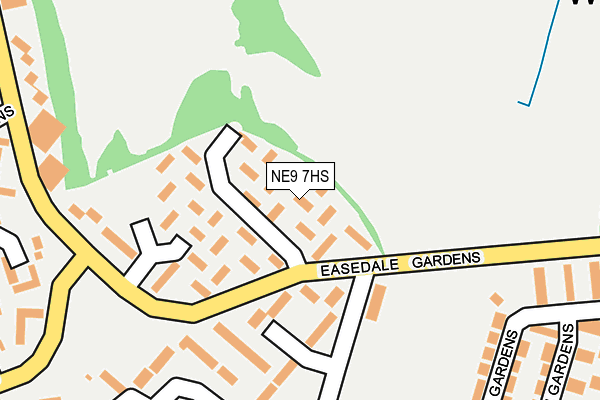 NE9 7HS map - OS OpenMap – Local (Ordnance Survey)