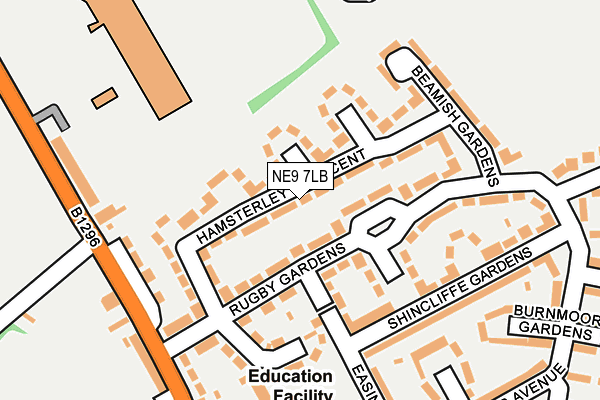 NE9 7LB map - OS OpenMap – Local (Ordnance Survey)