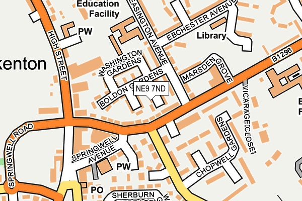 NE9 7ND map - OS OpenMap – Local (Ordnance Survey)