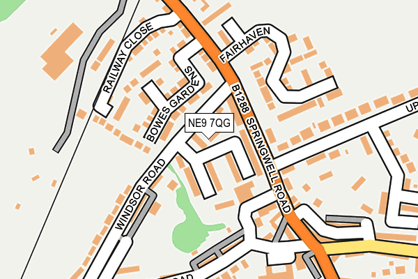 NE9 7QG map - OS OpenMap – Local (Ordnance Survey)