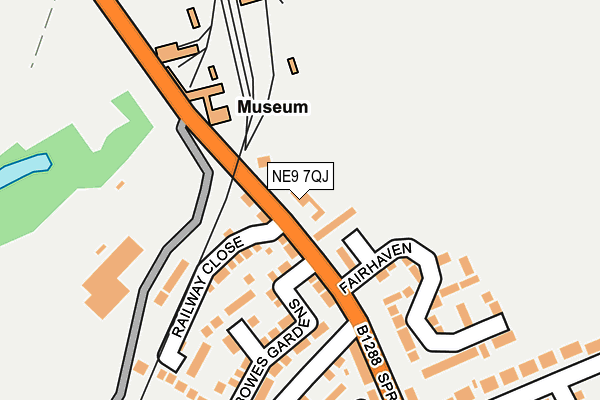 NE9 7QJ map - OS OpenMap – Local (Ordnance Survey)
