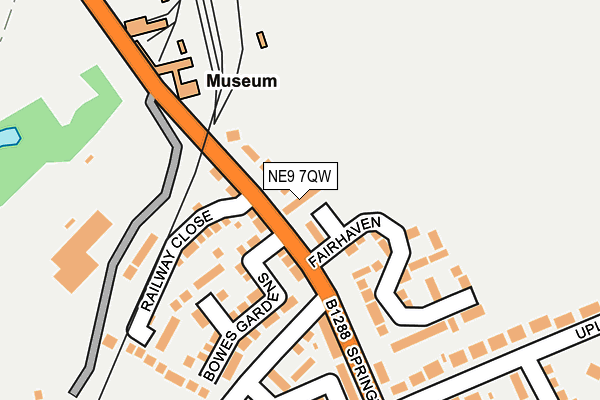 NE9 7QW map - OS OpenMap – Local (Ordnance Survey)
