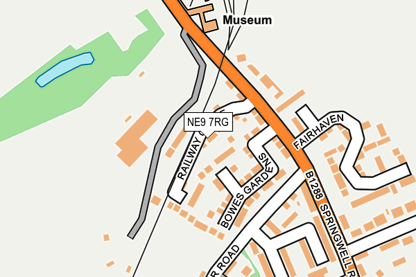 NE9 7RG map - OS OpenMap – Local (Ordnance Survey)