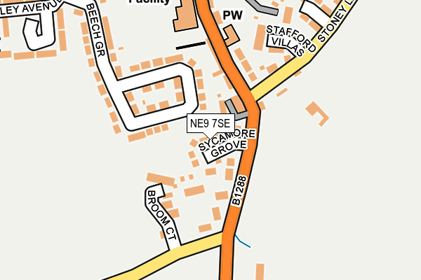 NE9 7SE map - OS OpenMap – Local (Ordnance Survey)