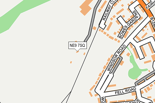 NE9 7SQ map - OS OpenMap – Local (Ordnance Survey)