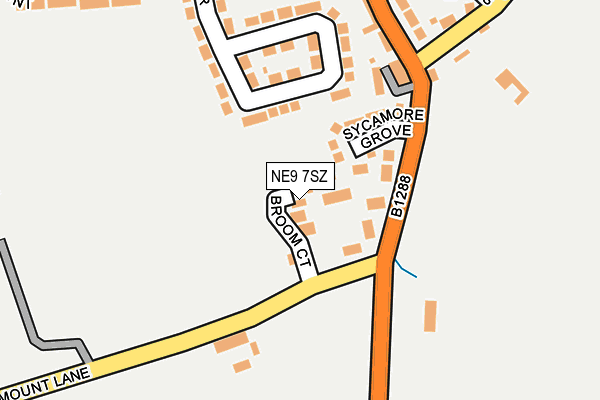 NE9 7SZ map - OS OpenMap – Local (Ordnance Survey)