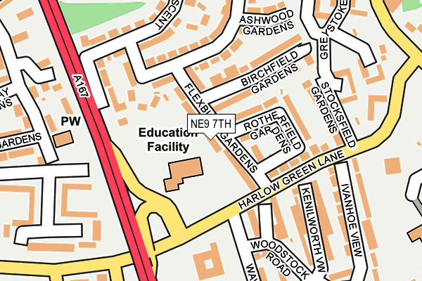 NE9 7TH map - OS OpenMap – Local (Ordnance Survey)