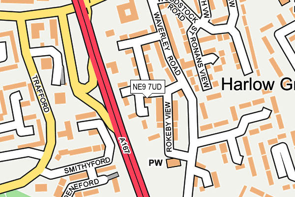 NE9 7UD map - OS OpenMap – Local (Ordnance Survey)