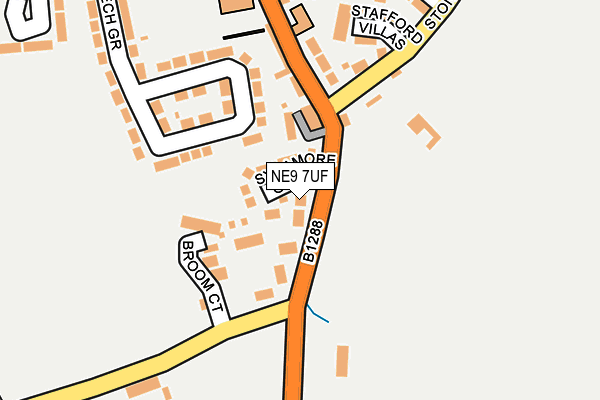 NE9 7UF map - OS OpenMap – Local (Ordnance Survey)