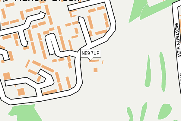 NE9 7UP map - OS OpenMap – Local (Ordnance Survey)