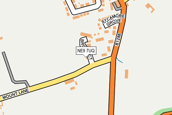 NE9 7UQ map - OS OpenMap – Local (Ordnance Survey)