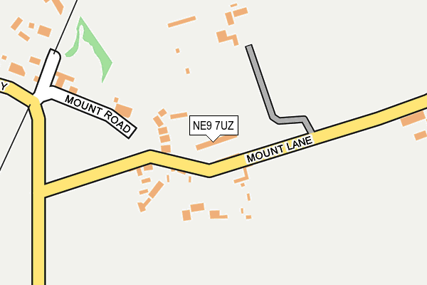 NE9 7UZ map - OS OpenMap – Local (Ordnance Survey)
