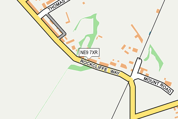 NE9 7XR map - OS OpenMap – Local (Ordnance Survey)