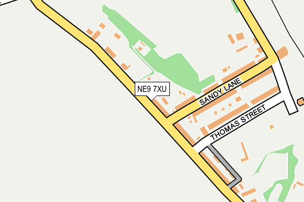 NE9 7XU map - OS OpenMap – Local (Ordnance Survey)
