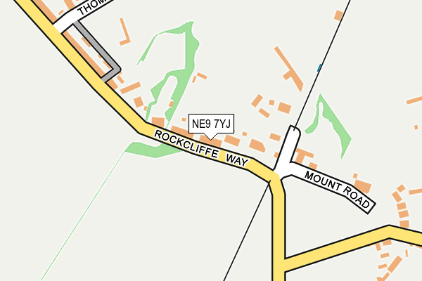 NE9 7YJ map - OS OpenMap – Local (Ordnance Survey)