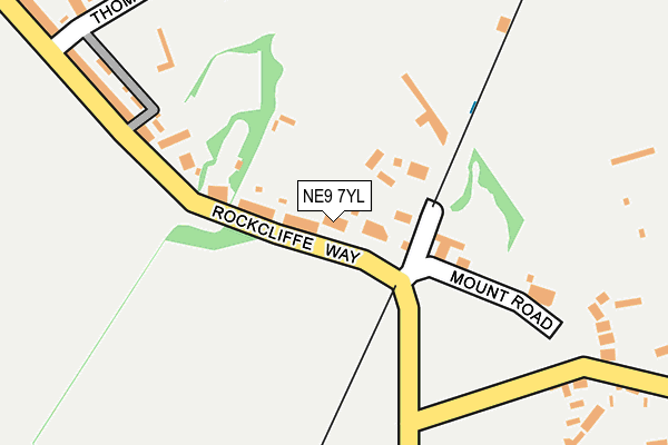 NE9 7YL map - OS OpenMap – Local (Ordnance Survey)