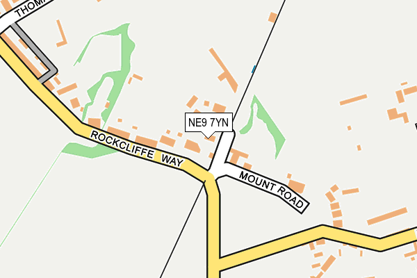 NE9 7YN map - OS OpenMap – Local (Ordnance Survey)