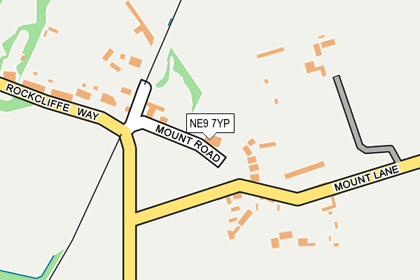 NE9 7YP map - OS OpenMap – Local (Ordnance Survey)