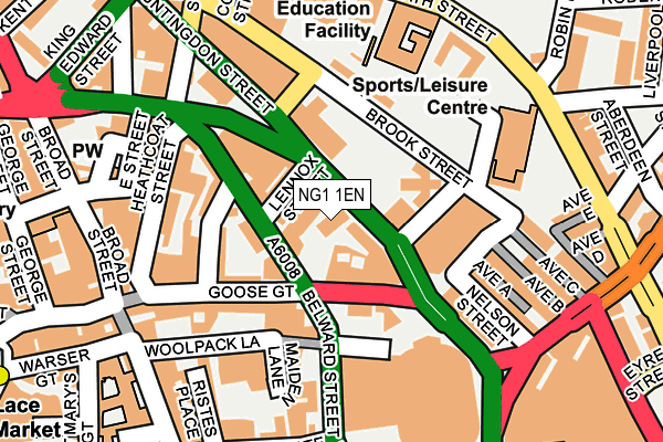 NG1 1EN map - OS OpenMap – Local (Ordnance Survey)