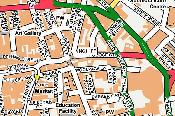 NG1 1FF map - OS OpenMap – Local (Ordnance Survey)