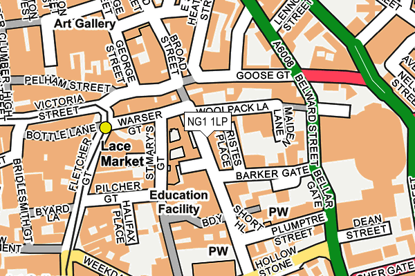 NG1 1LP map - OS OpenMap – Local (Ordnance Survey)