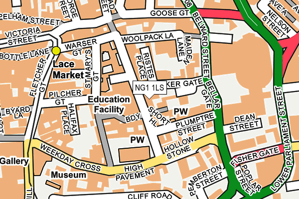 Map of POPPLESTON ALLEN TRAINING LIMITED at local scale