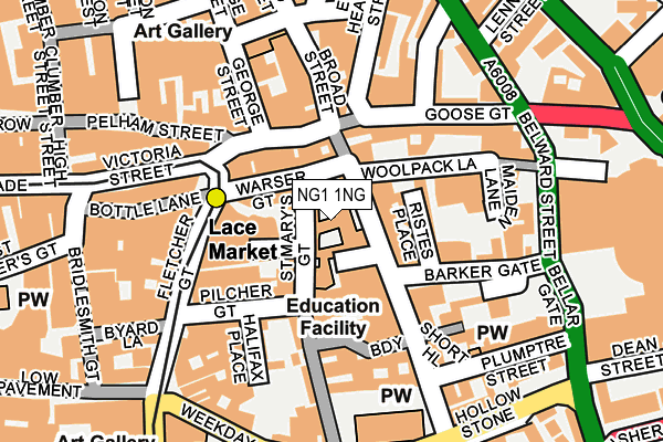 NG1 1NG map - OS OpenMap – Local (Ordnance Survey)