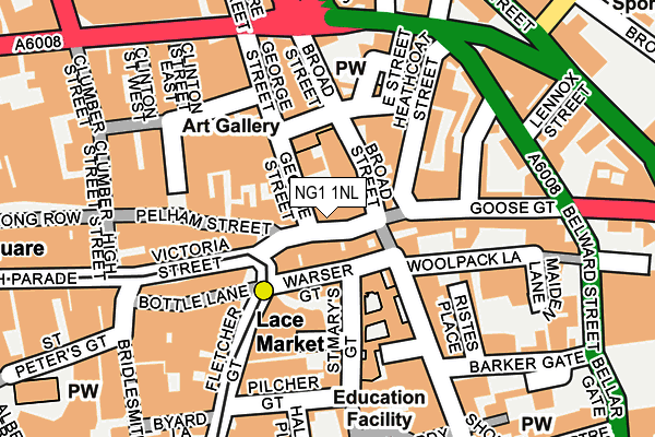 NG1 1NL map - OS OpenMap – Local (Ordnance Survey)