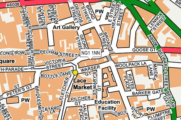 NG1 1NN map - OS OpenMap – Local (Ordnance Survey)