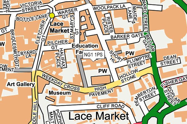 NG1 1PS map - OS OpenMap – Local (Ordnance Survey)