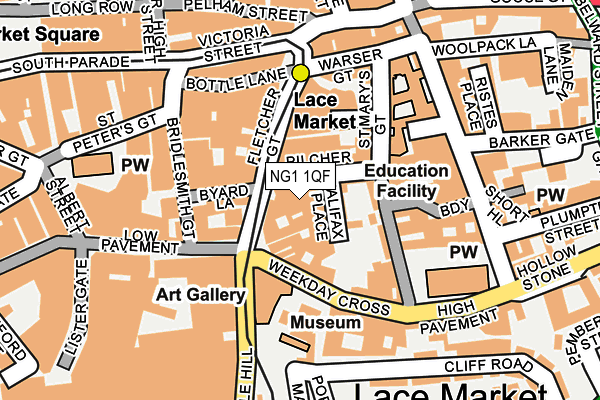 NG1 1QF map - OS OpenMap – Local (Ordnance Survey)