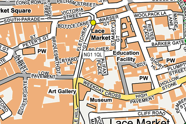 NG1 1QL map - OS OpenMap – Local (Ordnance Survey)