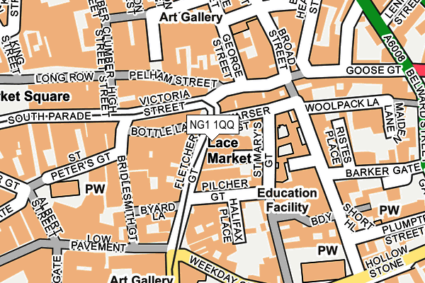 NG1 1QQ map - OS OpenMap – Local (Ordnance Survey)