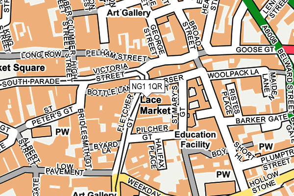 NG1 1QR map - OS OpenMap – Local (Ordnance Survey)