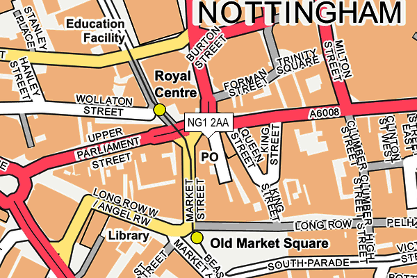 NG1 2AA map - OS OpenMap – Local (Ordnance Survey)