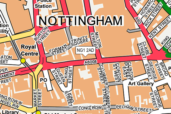 NG1 2AD map - OS OpenMap – Local (Ordnance Survey)