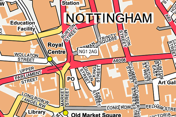 NG1 2AG map - OS OpenMap – Local (Ordnance Survey)